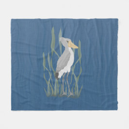 Shoebill Stork Fleece Blanket