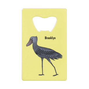 Shoebill-Vogel-Cartoon Geldbeutel Flaschenöffner