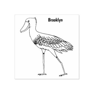 Shoebill-Vogel-Cartoon Gummistempel