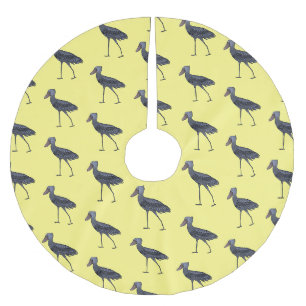 Shoebill-Vogel-Cartoon Polyester Weihnachtsbaumdecke