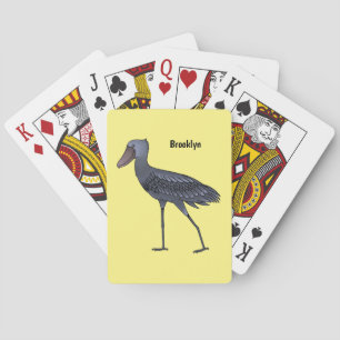 Shoebill-Vogel-Cartoon Spielkarten