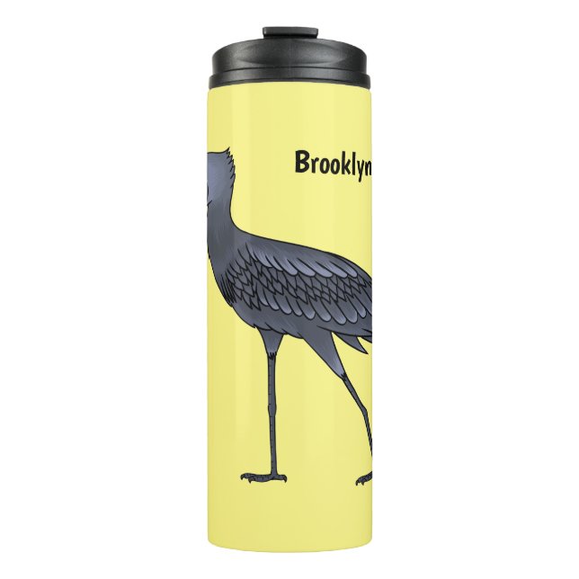 Shoebill-Vogel-Cartoon Thermosbecher (Vorderseite)