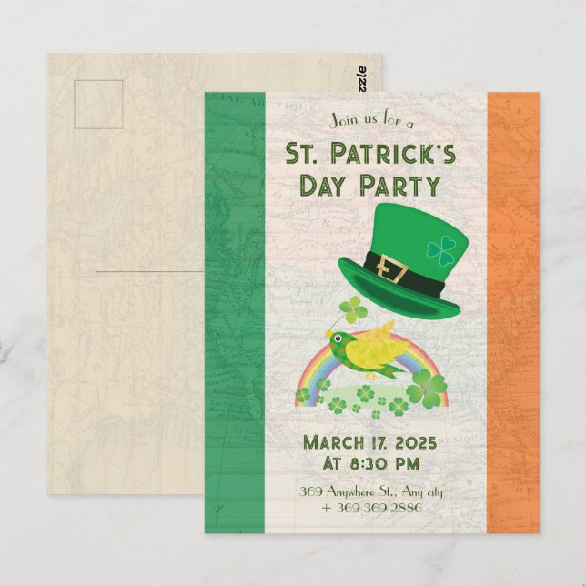 Shoemaker's Lucky Flight Einladung Postkarte (Vorne/Hinten)