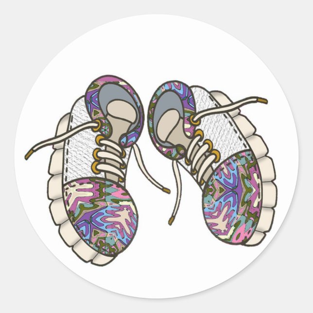 Shoes-01 Runder Aufkleber (Vorderseite)