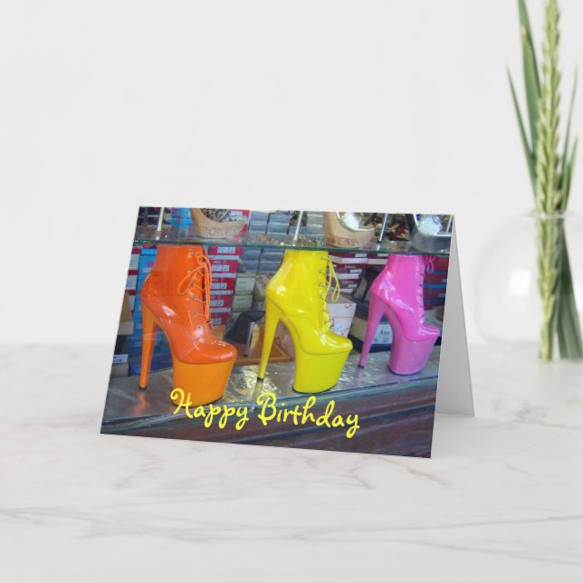 Shoes Happy Birthday Karte (Vorderseite)