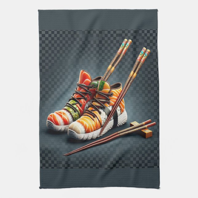Shoeshi ME - Einzigartig Sushi Sneaker Geschirrtuch (Vertikal)