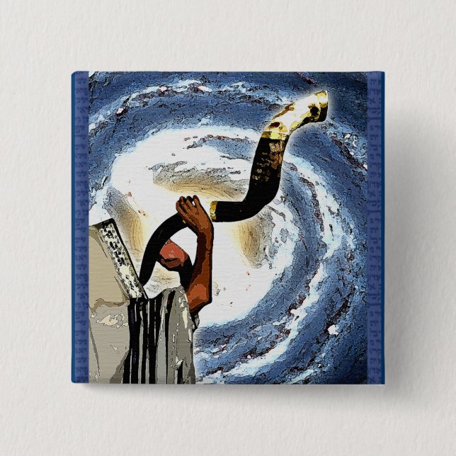 Shofar-Galaxie-Knöpfe Button (Vorderseite)