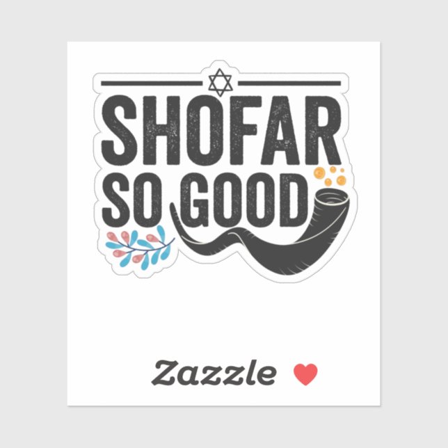 Shofar So good Funny Jewish Hanukkah Holiday Gift Aufkleber (Blatt)