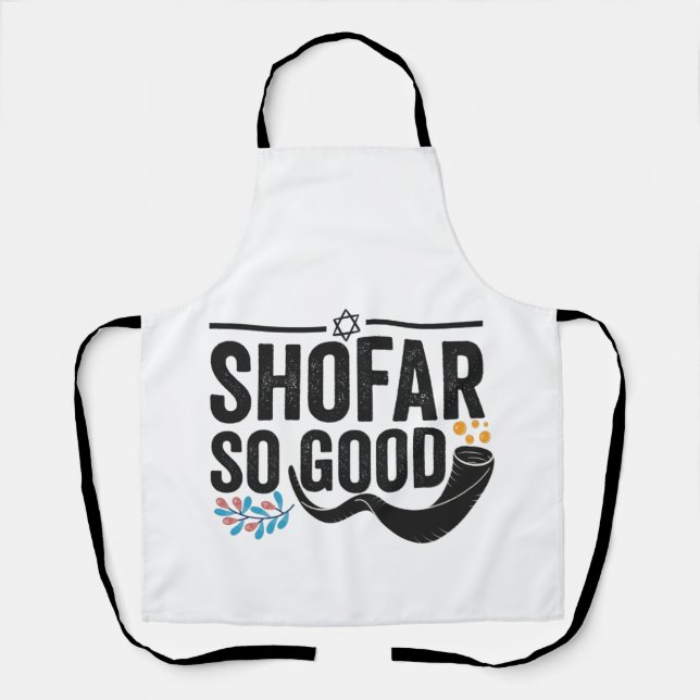Shofar So good Funny Jewish Hanukkah Holiday Gift Schürze (Vorderseite)