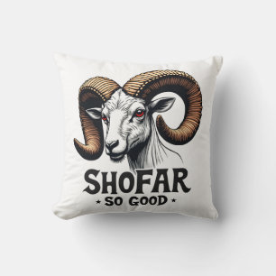 Shofar so gute jüdische Ziege Hanukkah Liebhaber Kissen