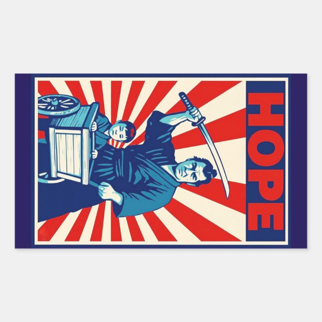 Shogun Hope Rechteckiger Aufkleber (Vorderseite)