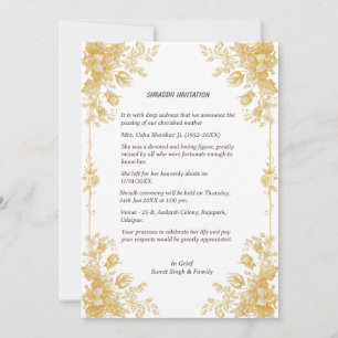 Shok Sandesh Hindu Shraddh Einladung