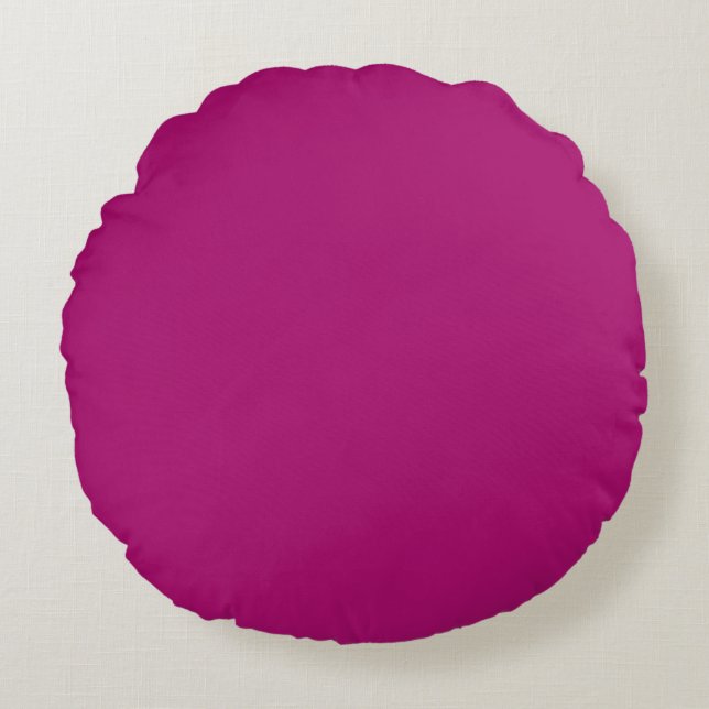 Shoking Pink, Purple,Solid, Simple, Modern Rundes Kissen (Vorderseite)