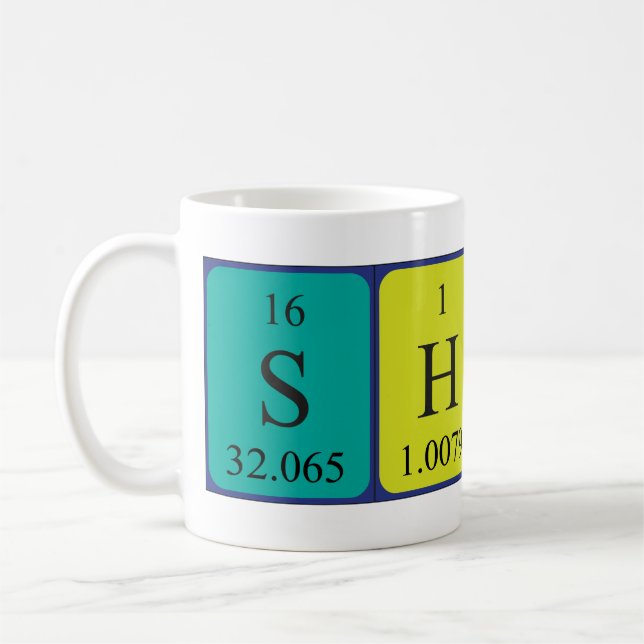 Shola Periodenname Tasse (Links)