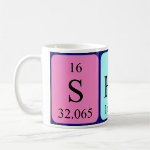 Shona nom de table périodique tasse