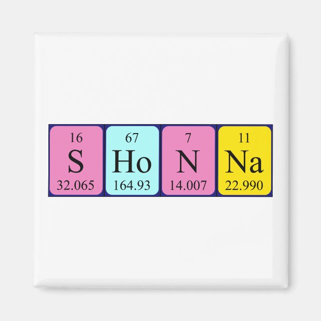 Shonna Periodennamenmagnet Magnet (Vorne)