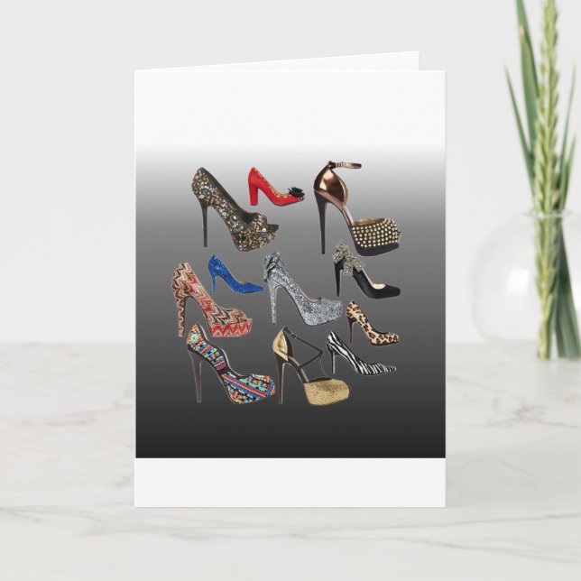 ShooHigh Heels Collage anpassen Karte (Vorderseite)