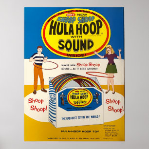 Shoop Shoop Hula Hoop Vintag Cover Ad Poster