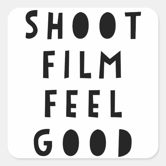 Shoot Film fühlen sich gut Aufkleber (Vorderseite)
