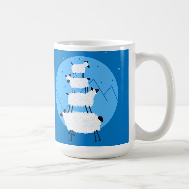 Shoot for Stars Sheep Motivierend Tasse (Rechts)
