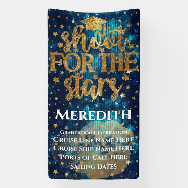 Shoot for the Stars Abschluss Cruise Door Banner (Vertikal)