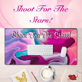 Shoot für die Stars Motivation flüssig Abstrakt Schreibtischunterlage