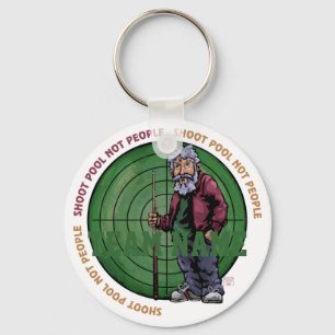 Shoot Pool Nicht Menschen Schlüsselanhänger