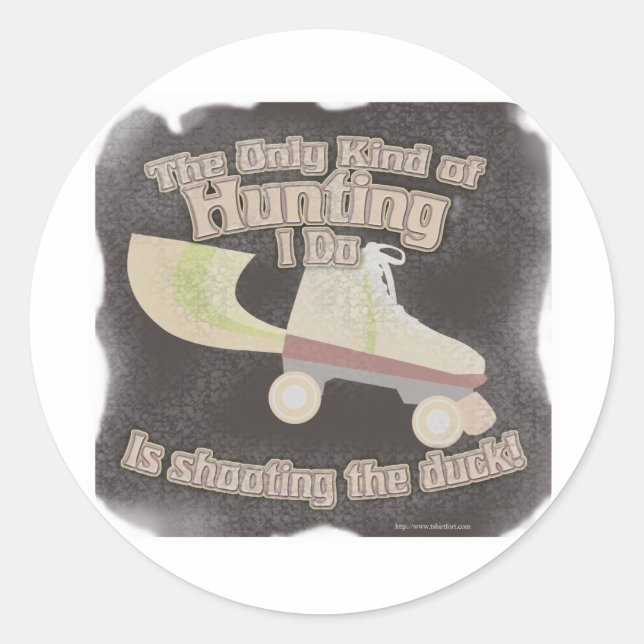 Shoot the Duck Runder Aufkleber (Vorderseite)