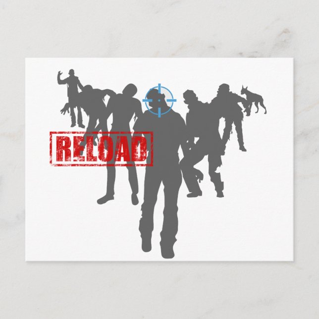 Shoot The Zombies - Shotgun Reload Game Gamer Postkarte (Vorderseite)