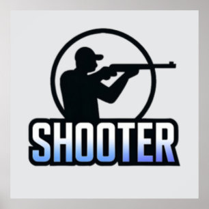 Shooter - Marksman Silhouette Premium Design Poster