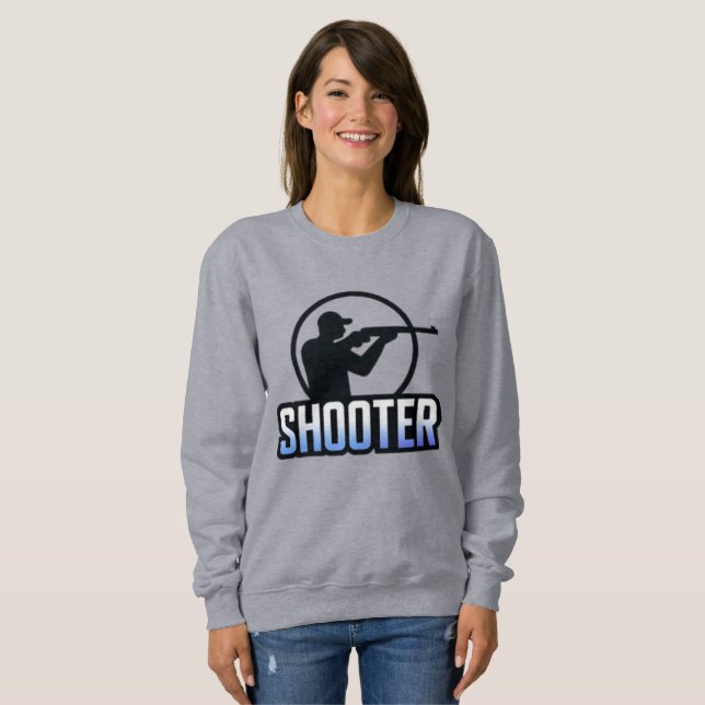 Shooter - Marksman Silhouette Premium Design Sweatshirt (Vorne ganz)