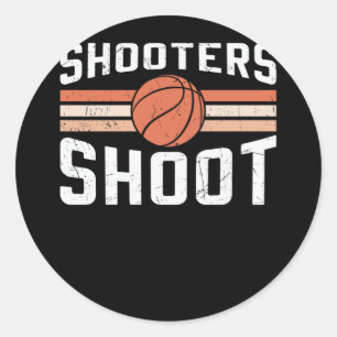 Shooters Shoot Ball Basketball-Design Runder Aufkleber