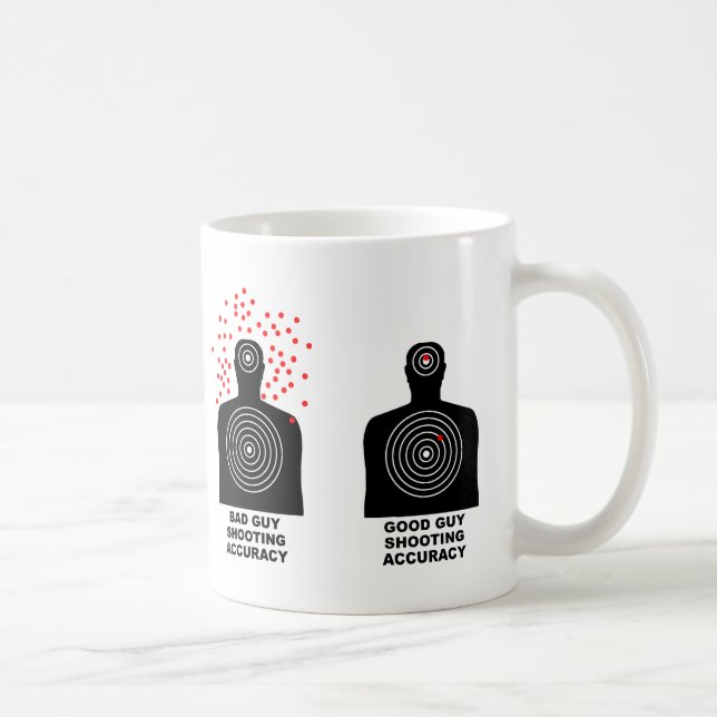 Shooting Accuracy Funny Mug Kaffeetasse (Rechts)
