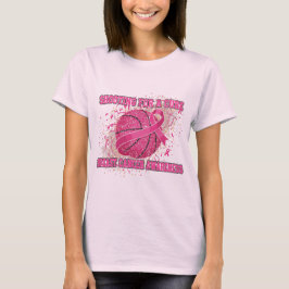 Shooting for a Cure - Sparkling Pink Basketball Br T-Shirt