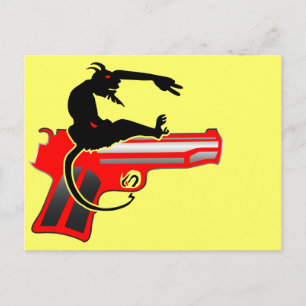 Shooting-Held Postkarte