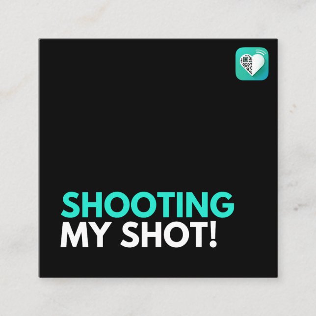 Shooting My Shot Quadratische Visitenkarte (Vorderseite)