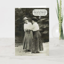 Shooting Our Ages Golf Card Feiertagskarte