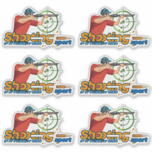 Shooting Sports 8" x 8"- glänzend transparent Aufkleber