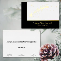 Shooting Star Christmas Foil Business Holiday Card Folieneinladung
