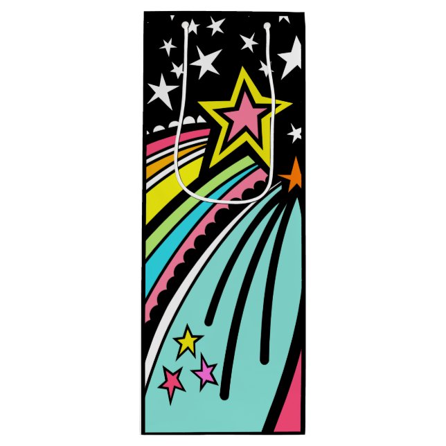 Shooting Star Comet Fireball Geschenktasche Geschenktüte Für Weinflaschen (Vorderseite)