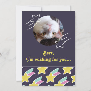 Shooting Star Muster individuell anpassbare Geburt Einladung