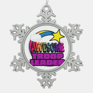 Shooting Star Rainbow Phantastisch Truppenführer Schneeflocken Zinn-Ornament
