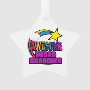 Shooting Star Rainbow Phantastisch Word Searcher Ornament
