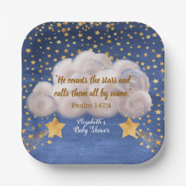 Shooting Star Twin Baby Dusche Pappteller