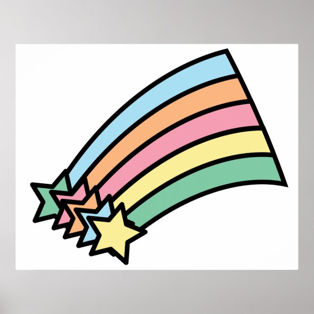Shooting Stars und Regenbogendruck Poster (Vorne)