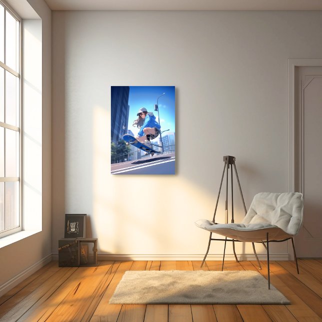 【SHOP限定イラスト】スケボーJKポスター Poster｜寿司娘 GenerativeAI Fotodruck (Von Creator hochgeladen)