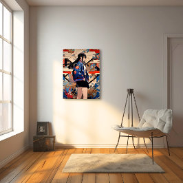 【SHOP限定イラスト】和柄JKポスター|寿司娘 GenerativeAI Fotodruck