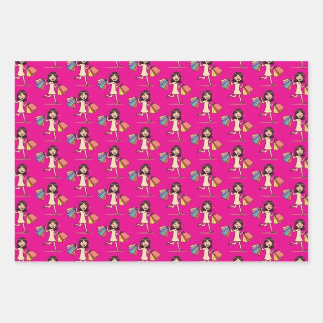 Shop Mode shopping lover Geschenkpapier Set (Vorderseite)