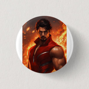 Shop Superhero League Druckknopf. Button