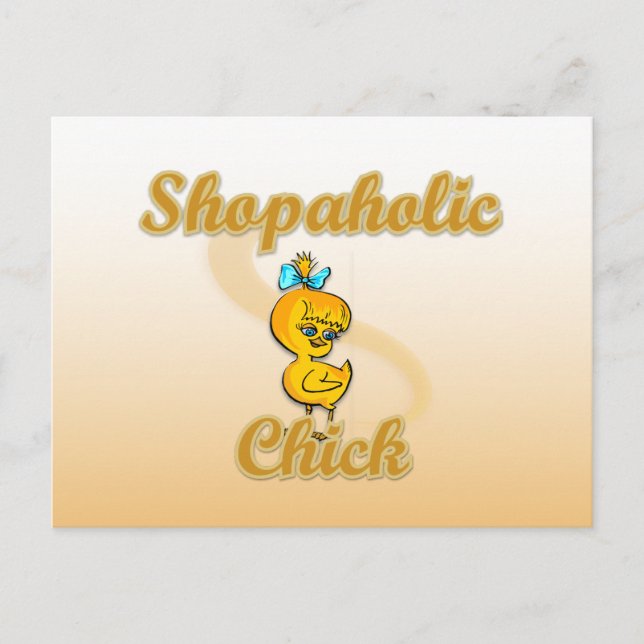 Shopaholic Chick Postkarte (Vorderseite)